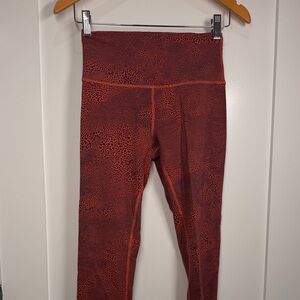 lululemon athletica Red Patterned Leggings